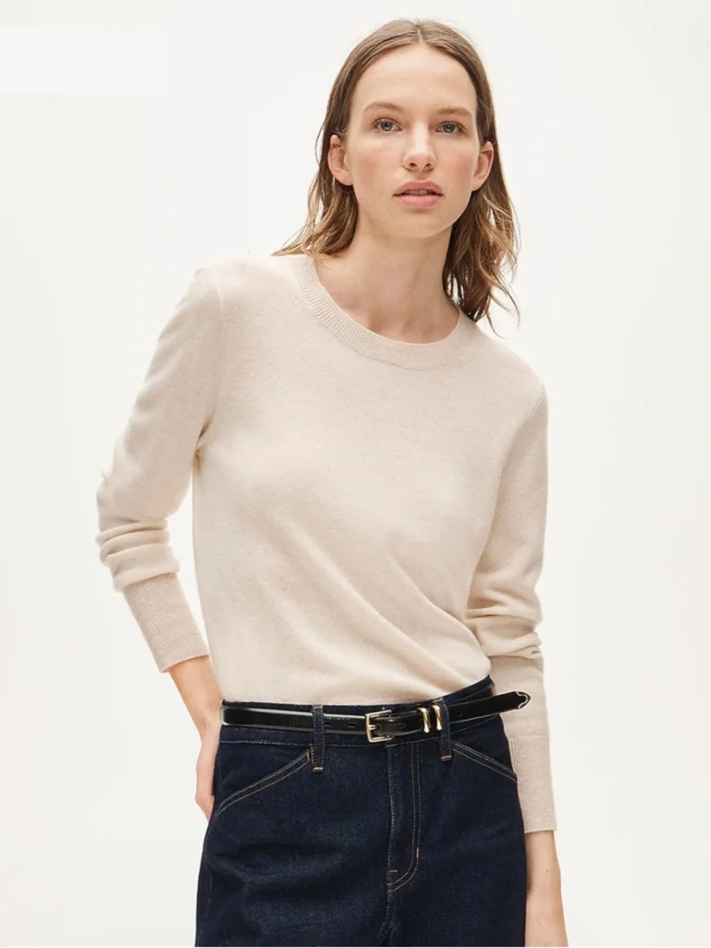 J. Crew Cashmere Classic-fit Crewneck Sweater Heather Natural
